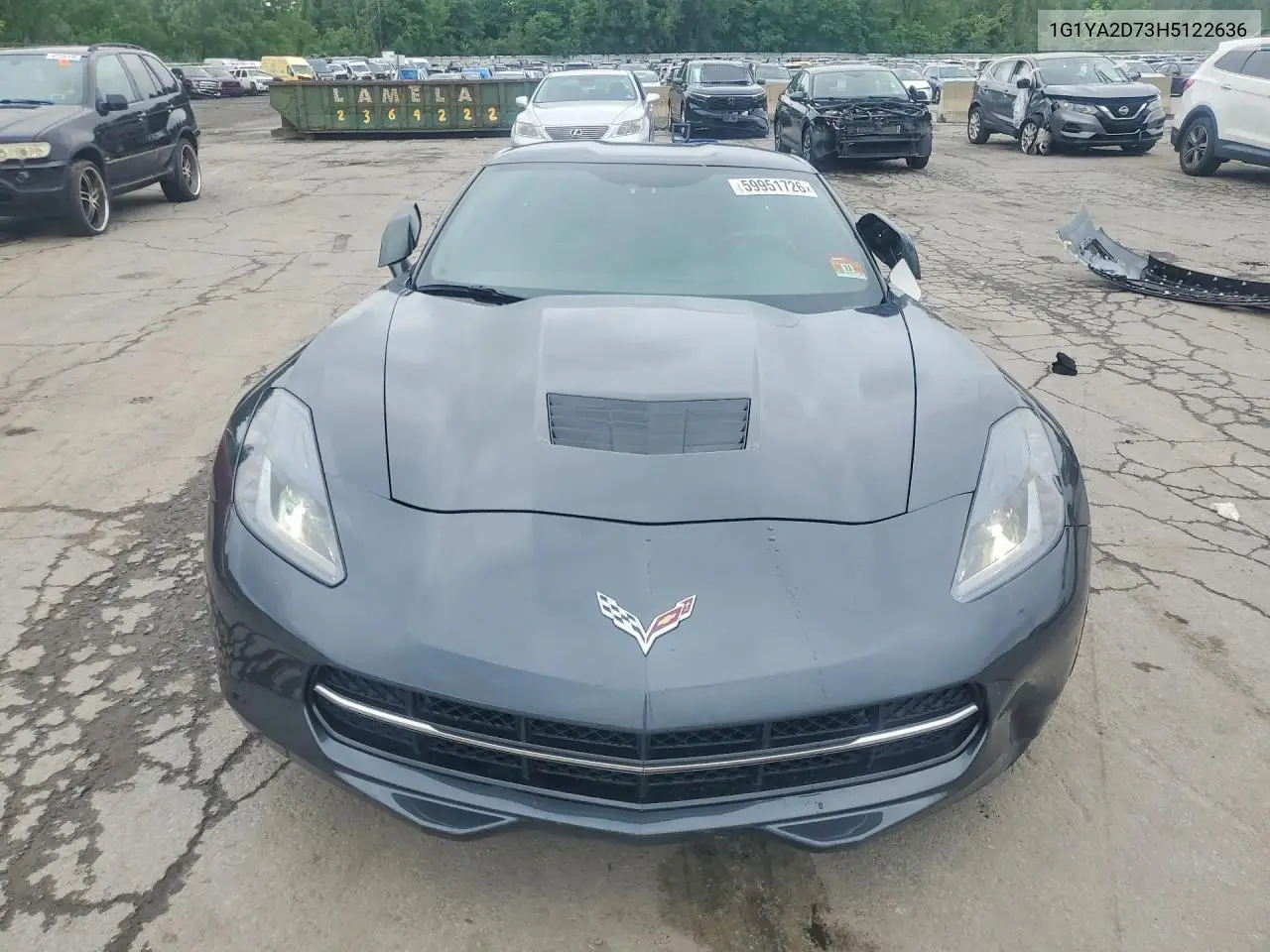 2017 Chevrolet Corvette Stingray 1Lt VIN: 1G1YA2D73H5122636 Lot: 59951726