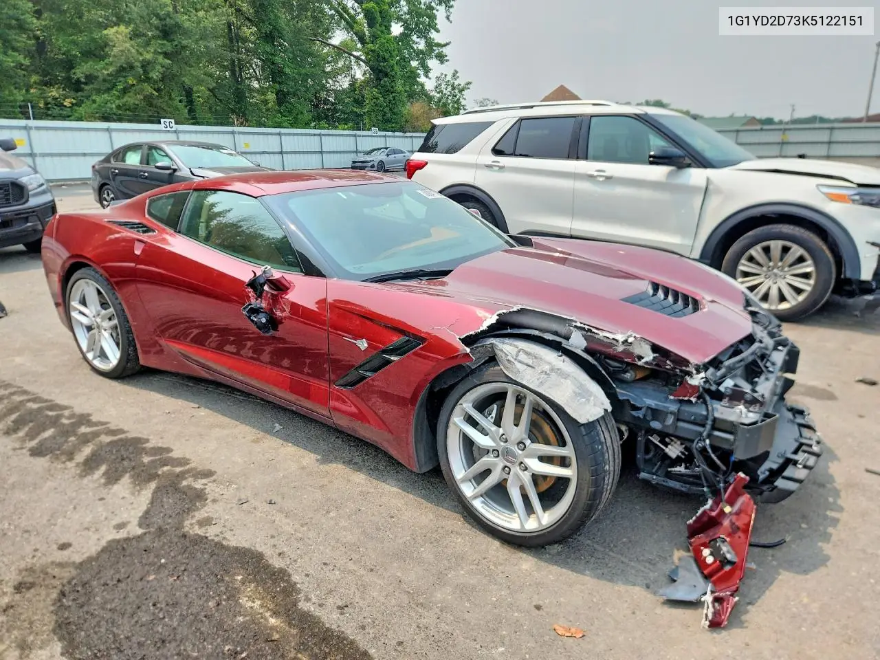 2019 Chevrolet Corvette Stingray 2Lt VIN: 1G1YD2D73K5122151 Lot: 60841796