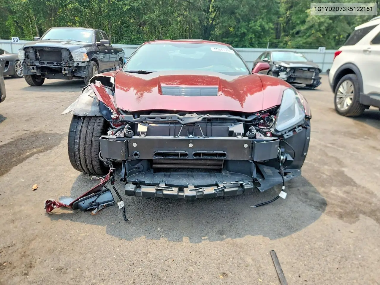 2019 Chevrolet Corvette Stingray 2Lt VIN: 1G1YD2D73K5122151 Lot: 60841796
