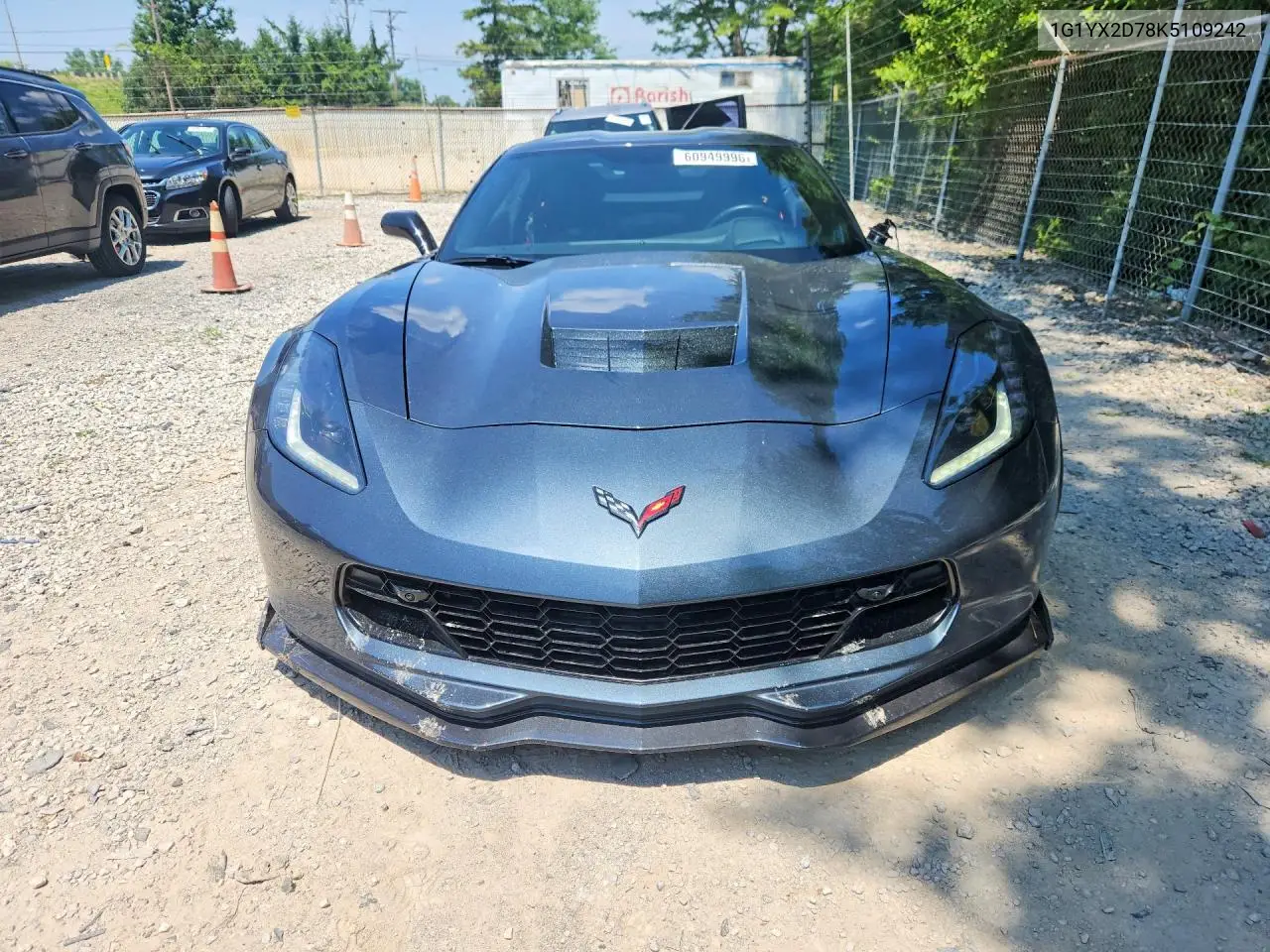 2019 Chevrolet Corvette Grand Sport 2Lt VIN: 1G1YX2D78K5109242 Lot: 60949996