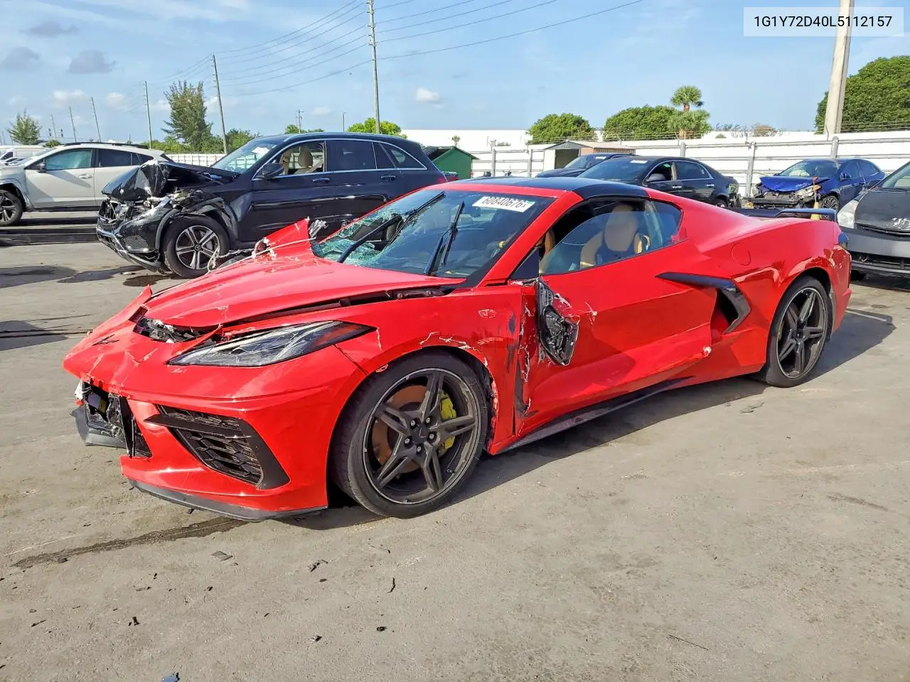 2020 Chevrolet Corvette Stingray 2Lt VIN: 1G1Y72D40L5112157 Lot: 60840676