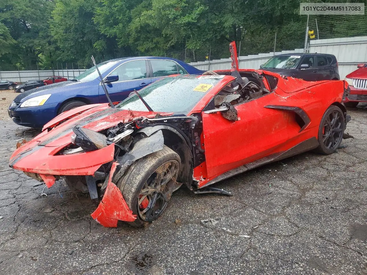 2021 Chevrolet Corvette Stingray 3Lt VIN: 1G1YC2D44M5117083 Lot: 60181996