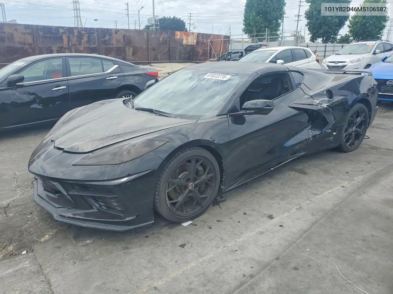 2021 Chevrolet Corvette Stingray 2Lt VIN: 1G1YB2D46M5106587 Lot: 61022276