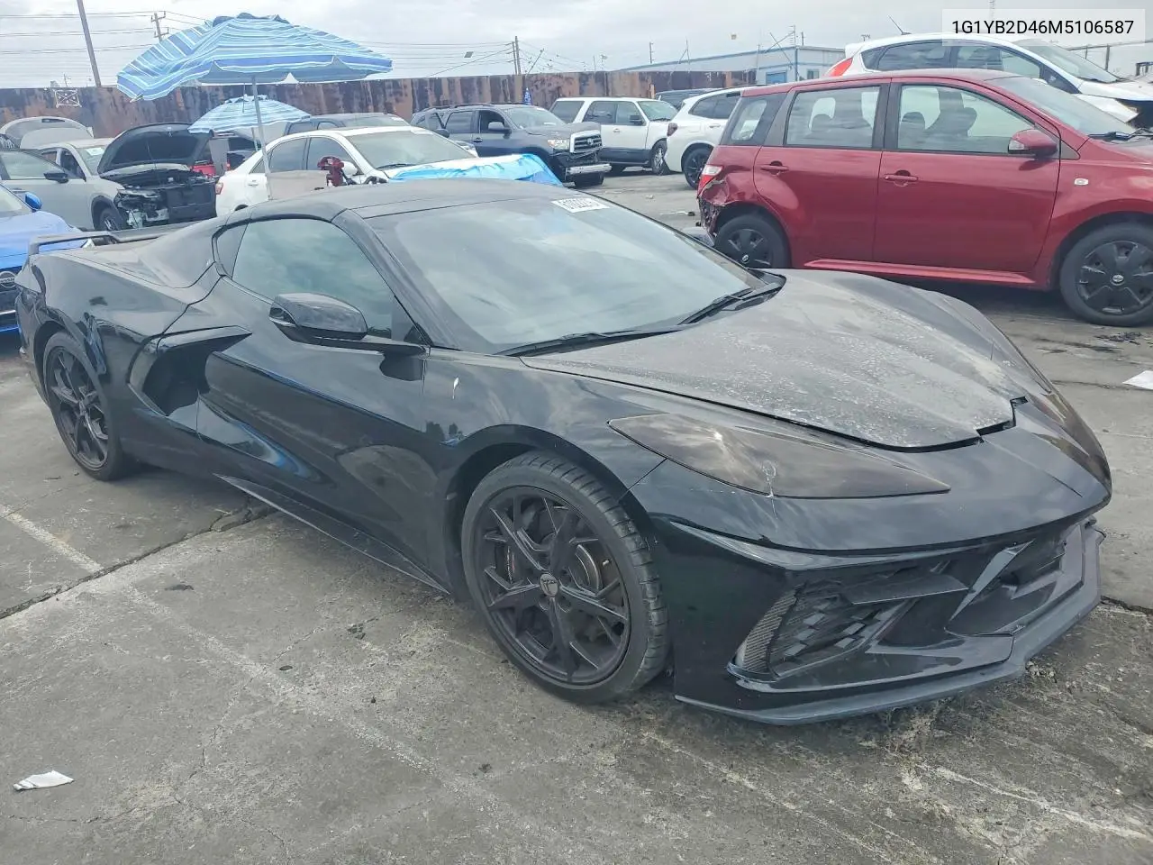 2021 Chevrolet Corvette Stingray 2Lt VIN: 1G1YB2D46M5106587 Lot: 61022276
