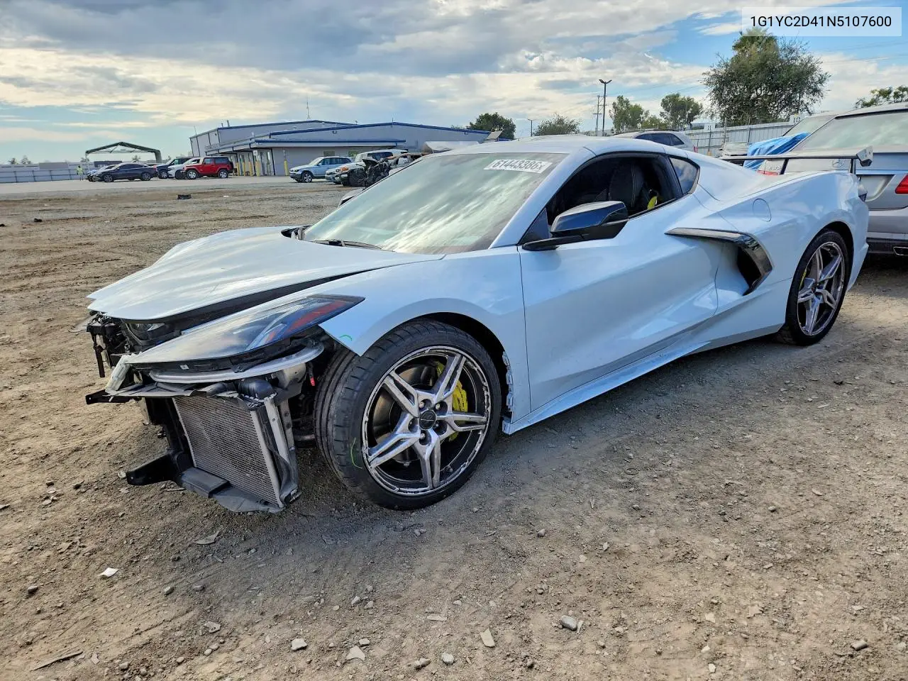2022 Chevrolet Corvette Stingray 3Lt VIN: 1G1YC2D41N5107600 Lot: 61443386