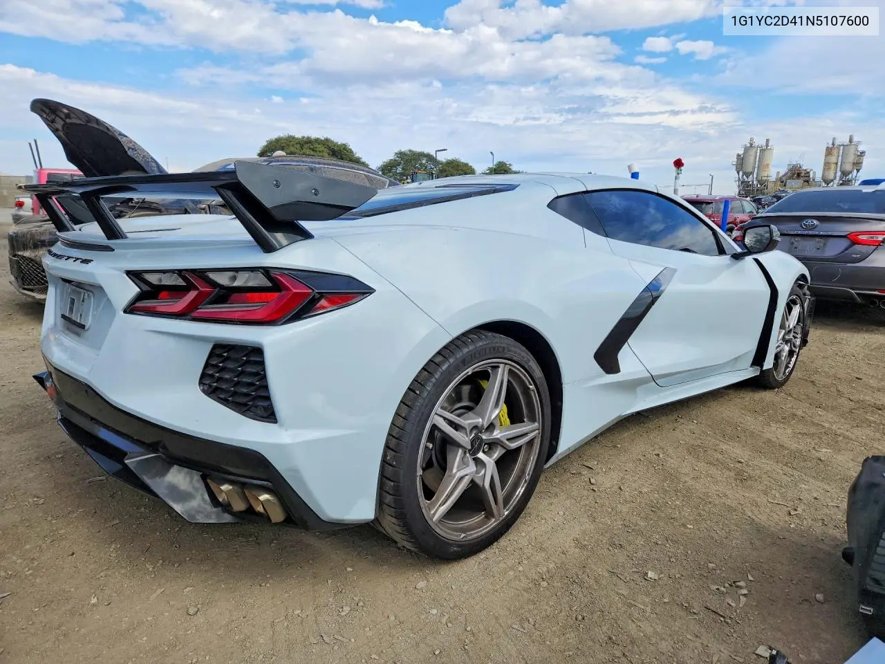 2022 Chevrolet Corvette Stingray 3Lt VIN: 1G1YC2D41N5107600 Lot: 61443386