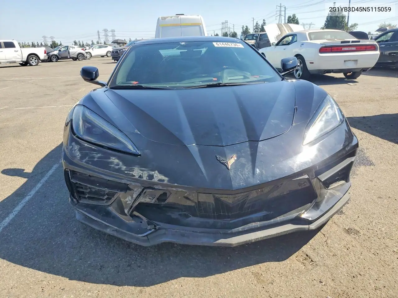 2022 Chevrolet Corvette Stingray Z51 3Lt VIN: 2G1YB3D45N5115059 Lot: 61446736