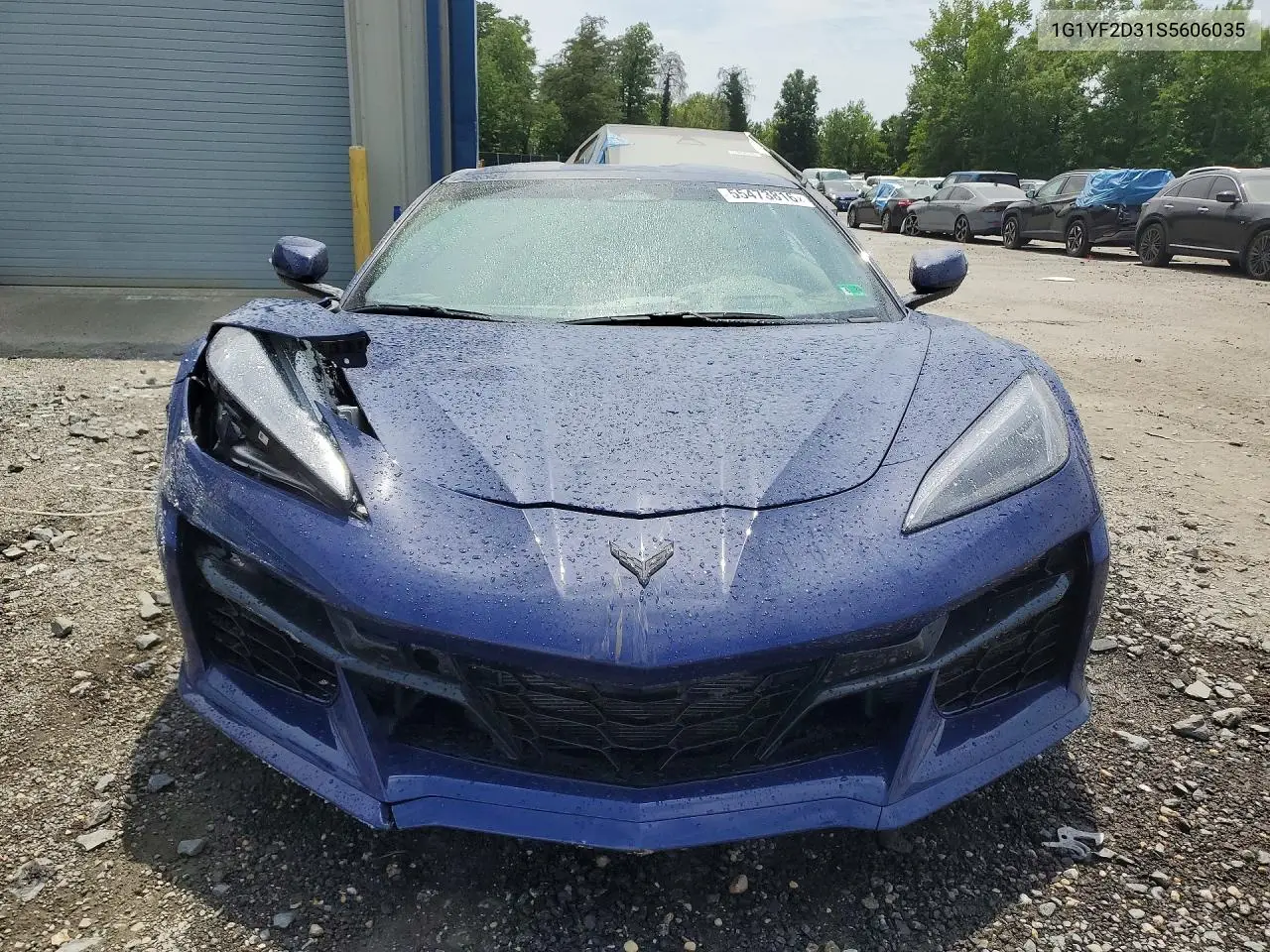 2025 Chevrolet Corvette Z06 3Lz VIN: 1G1YF2D31S5606035 Lot: 55473816