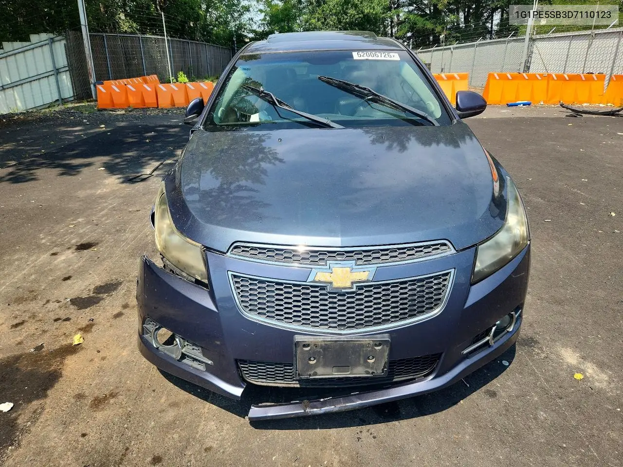 2013 Chevrolet Cruze Lt VIN: 1G1PE5SB3D7110123 Lot: 62006726