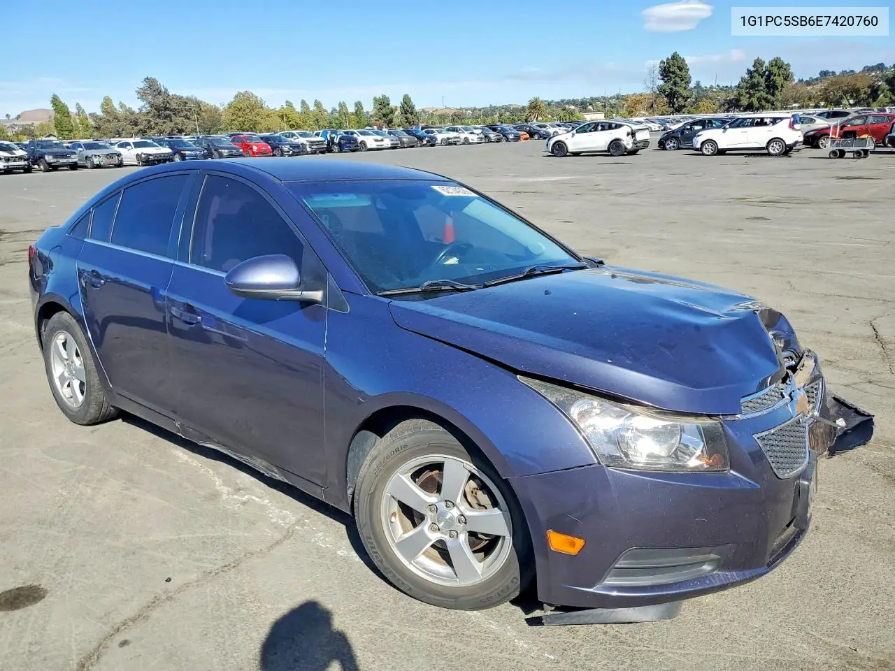 2014 Chevrolet Cruze Lt VIN: 1G1PC5SB6E7420760 Lot: 62134326