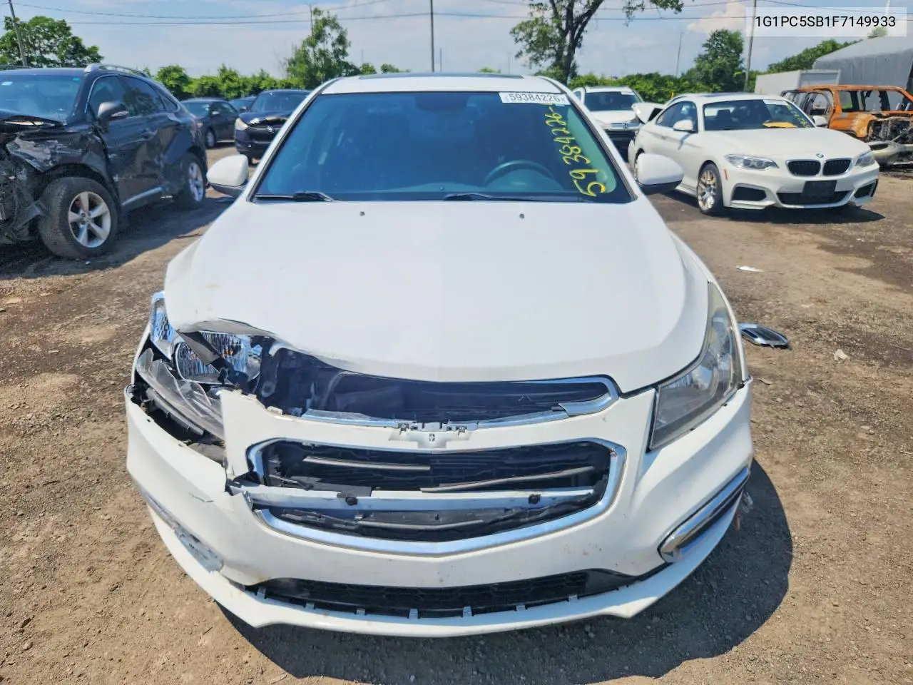 2015 Chevrolet Cruze Lt VIN: 1G1PC5SB1F7149933 Lot: 59384226
