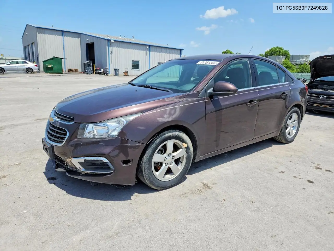 2015 Chevrolet Cruze Lt VIN: 1G1PC5SB0F7249828 Lot: 61781206
