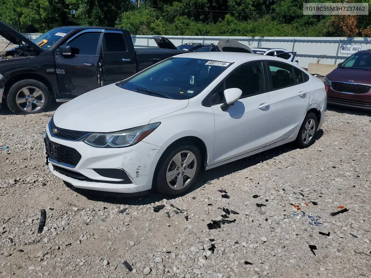 2017 Chevrolet Cruze Ls VIN: 1G1BC5SM3H7237462 Lot: 60011116