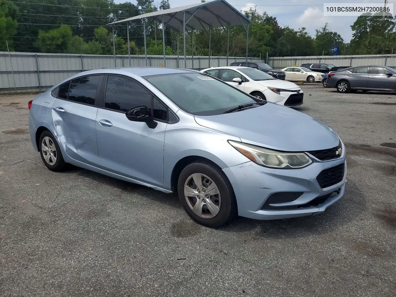 2017 Chevrolet Cruze Ls VIN: 1G1BC5SM2H7200886 Lot: 61878466