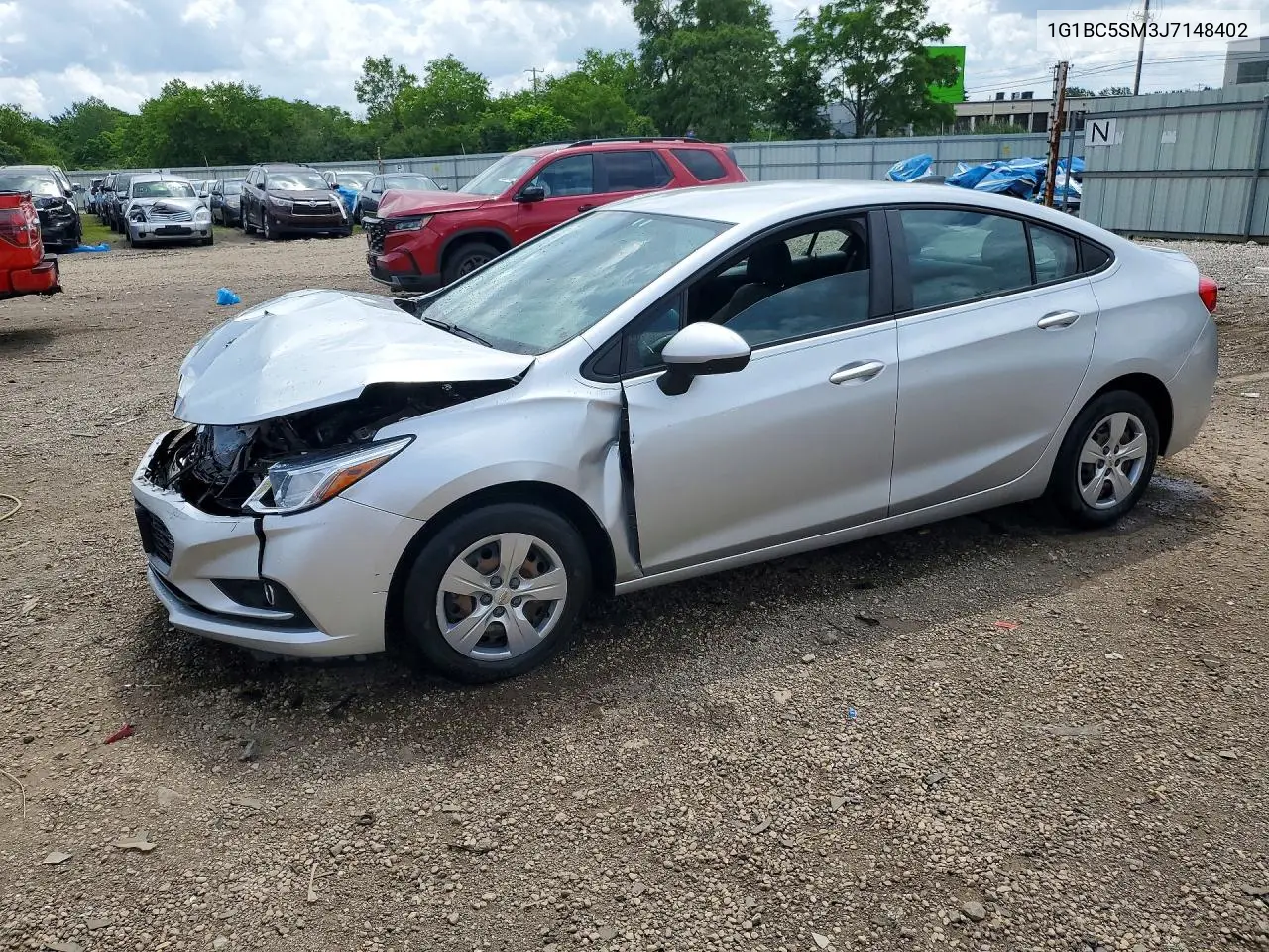 2018 Chevrolet Cruze Ls VIN: 1G1BC5SM3J7148402 Lot: 59266956