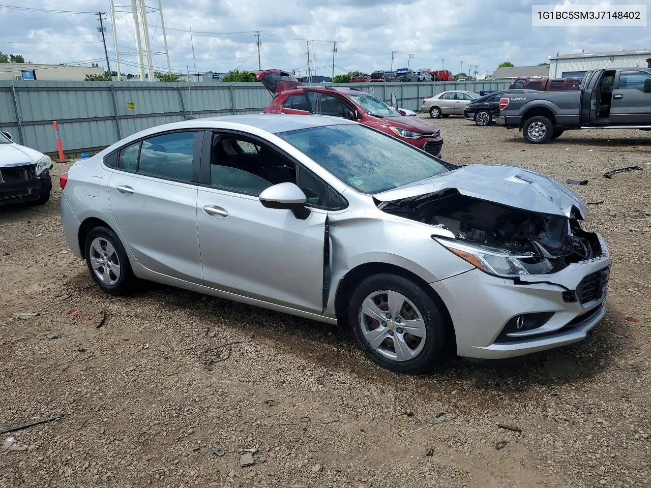 2018 Chevrolet Cruze Ls VIN: 1G1BC5SM3J7148402 Lot: 59266956