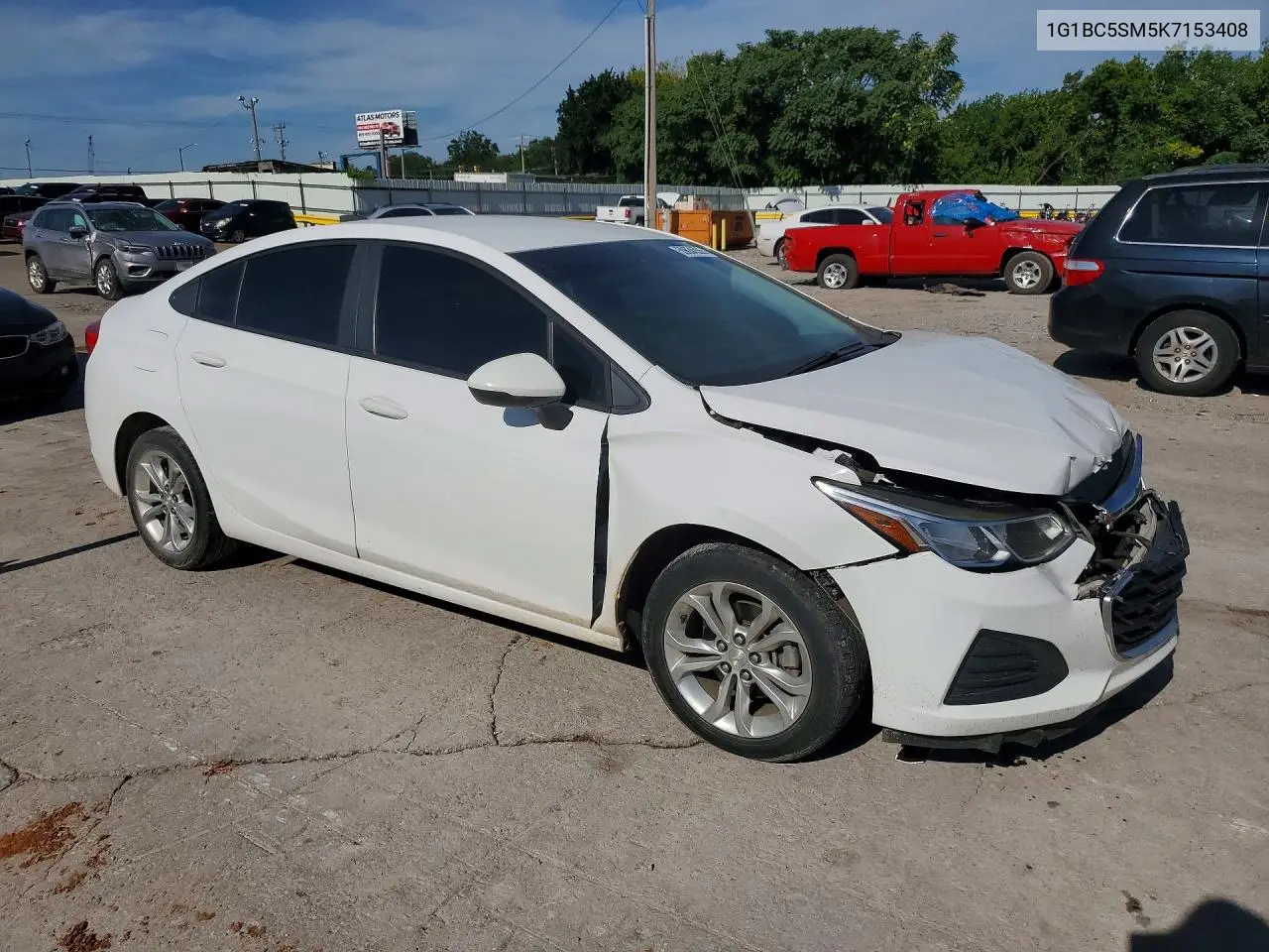 2019 Chevrolet Cruze Ls VIN: 1G1BC5SM5K7153408 Lot: 59634556