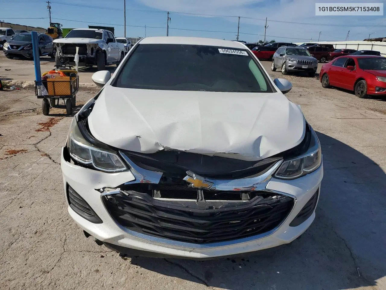 2019 Chevrolet Cruze Ls VIN: 1G1BC5SM5K7153408 Lot: 59634556