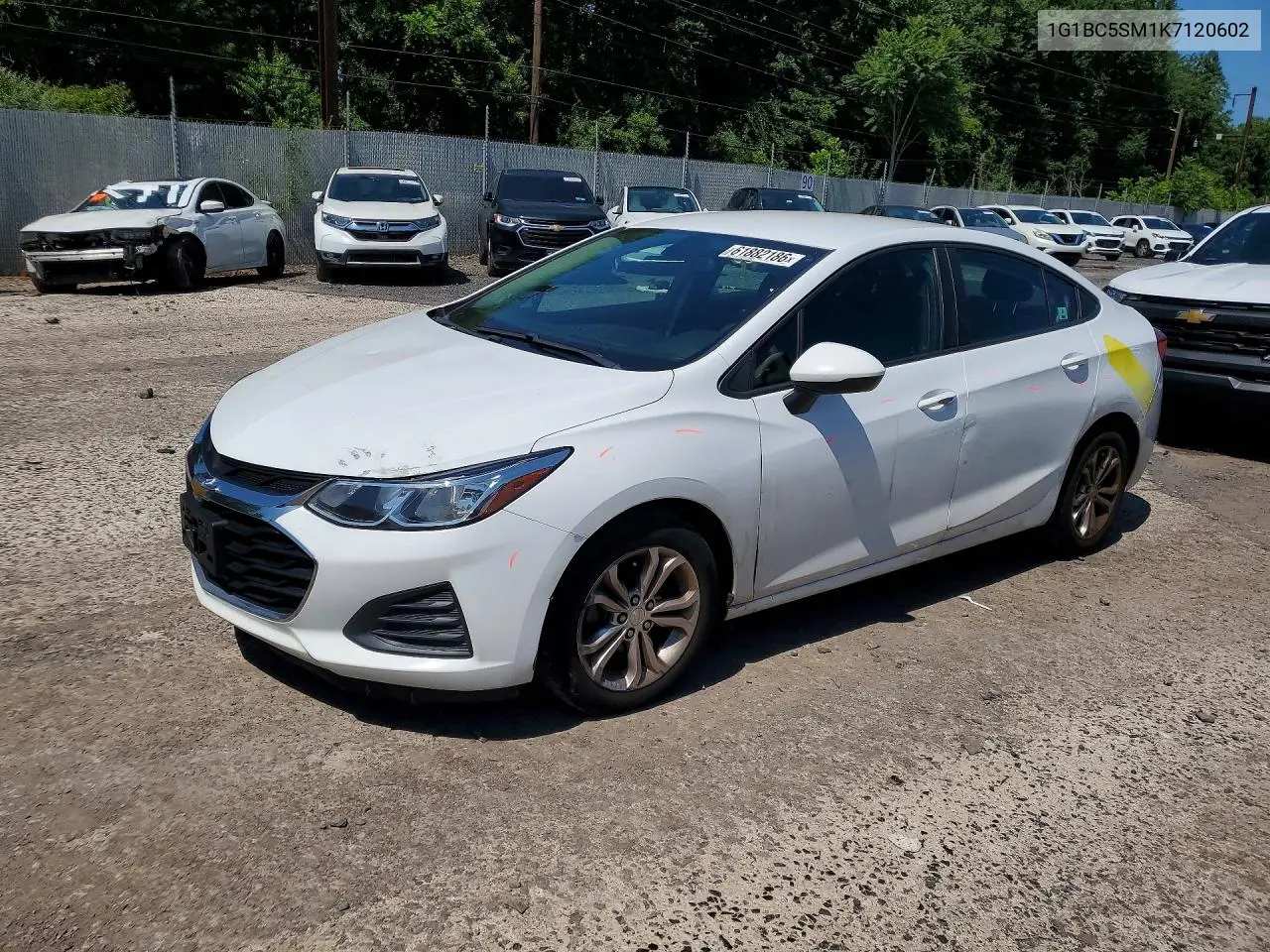 2019 Chevrolet Cruze Ls VIN: 1G1BC5SM1K7120602 Lot: 61882186