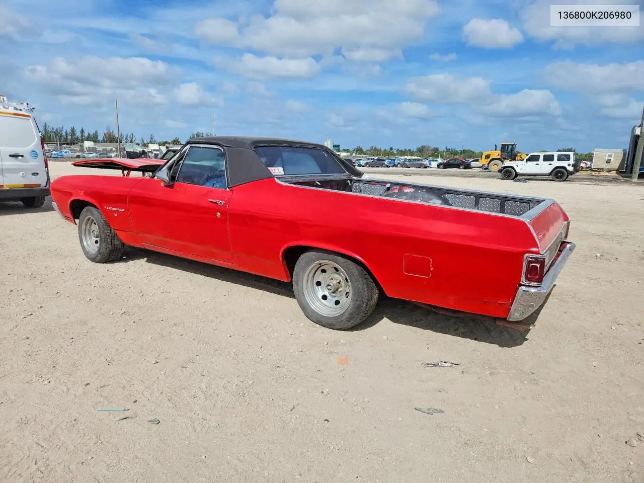 1970 Chev El Camino VIN: 136800K206980 Lot: 49717206