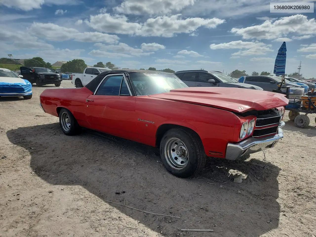 1970 Chev El Camino VIN: 136800K206980 Lot: 49717206