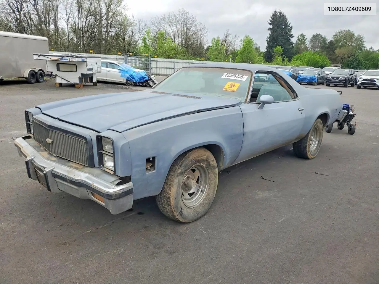 1977 Chev El Camino VIN: 1D80L7Z409609 Lot: 52506336