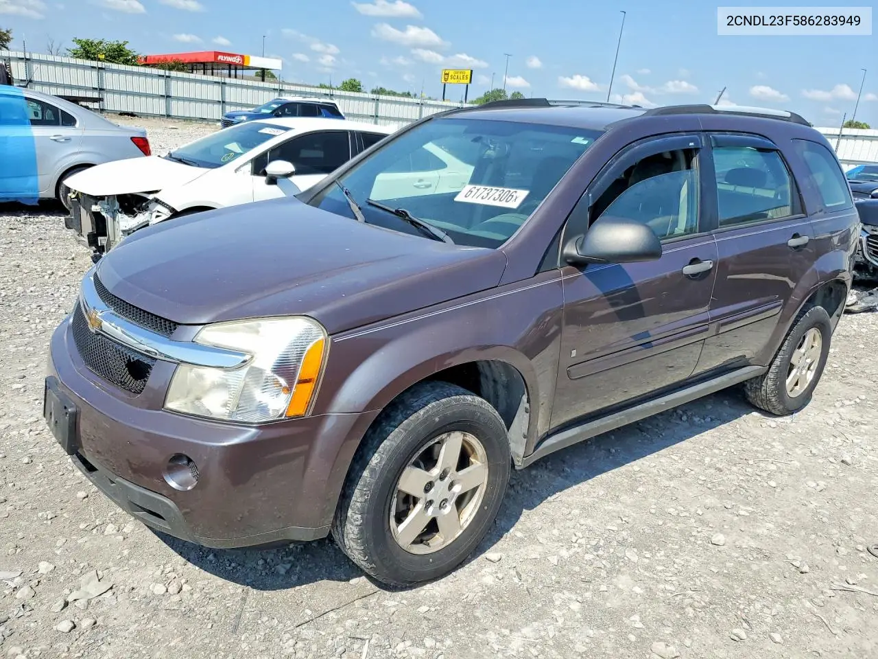 2008 Chevrolet Equinox Ls VIN: 2CNDL23F586283949 Lot: 61737306