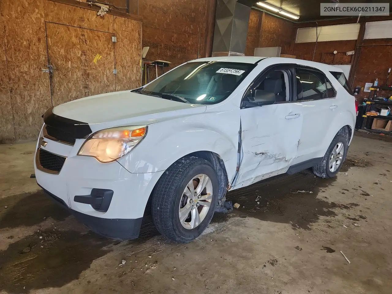 2012 Chev Equinox VIN: 2GNFLCEK6C6211347 Lot: 61556356