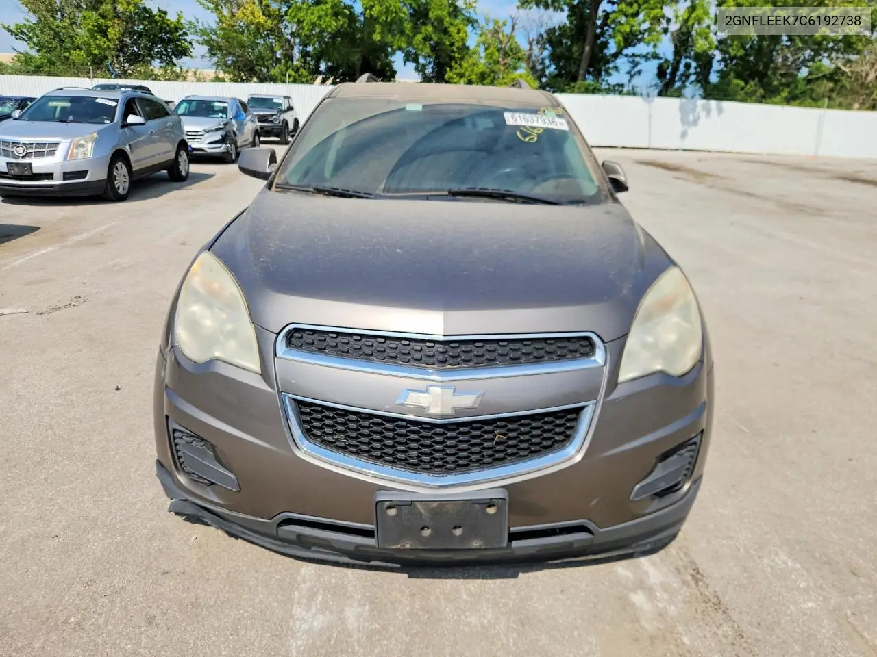 2012 Chevrolet Equinox Lt VIN: 2GNFLEEK7C6192738 Lot: 61637936