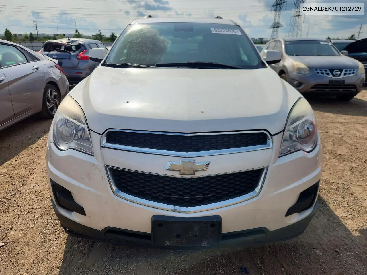 2012 Chevrolet Equinox Lt VIN: 2GNALDEK7C1212729 Lot: 62033636