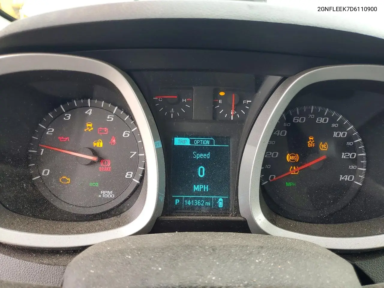 2013 Chevrolet Equinox Lt VIN: 2GNFLEEK7D6110900 Lot: 61489666