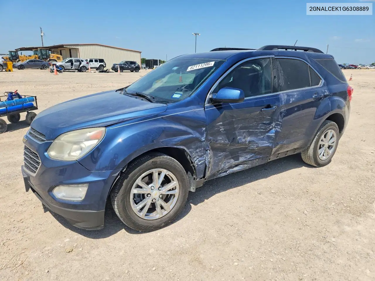 2016 Chevrolet Equinox Lt VIN: 2GNALCEK1G6308889 Lot: 62111206