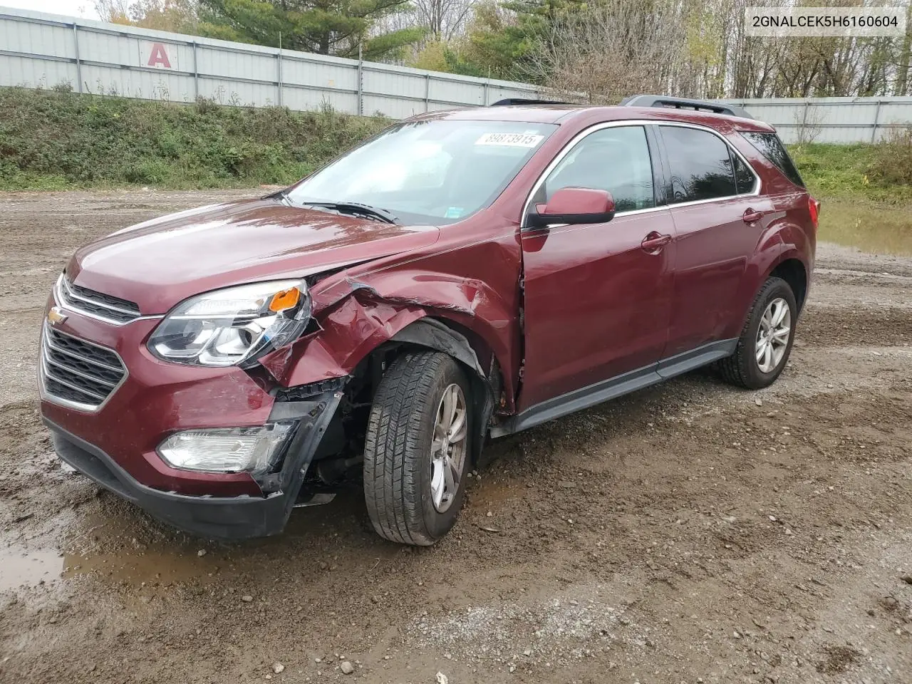2GNALCEK5H6160604 2017 Chevrolet Equinox Lt