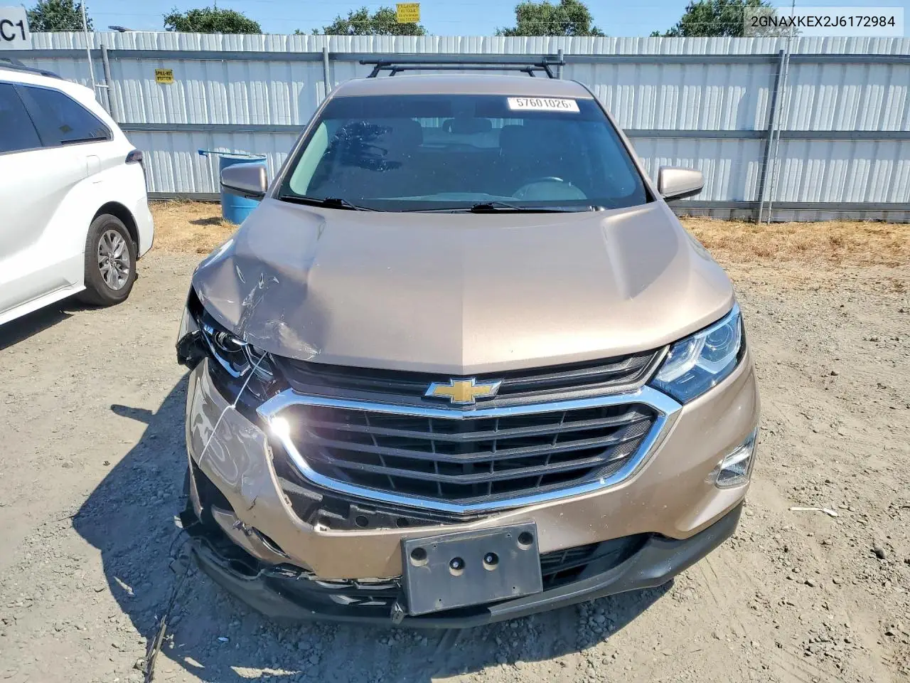 2018 Chevrolet Equinox Lt VIN: 2GNAXKEX2J6172984 Lot: 57601026