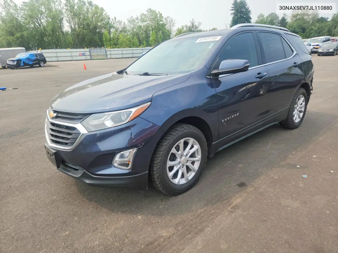 2018 Chevrolet Equinox Lt VIN: 3GNAXSEV7JL110880 Lot: 61972156