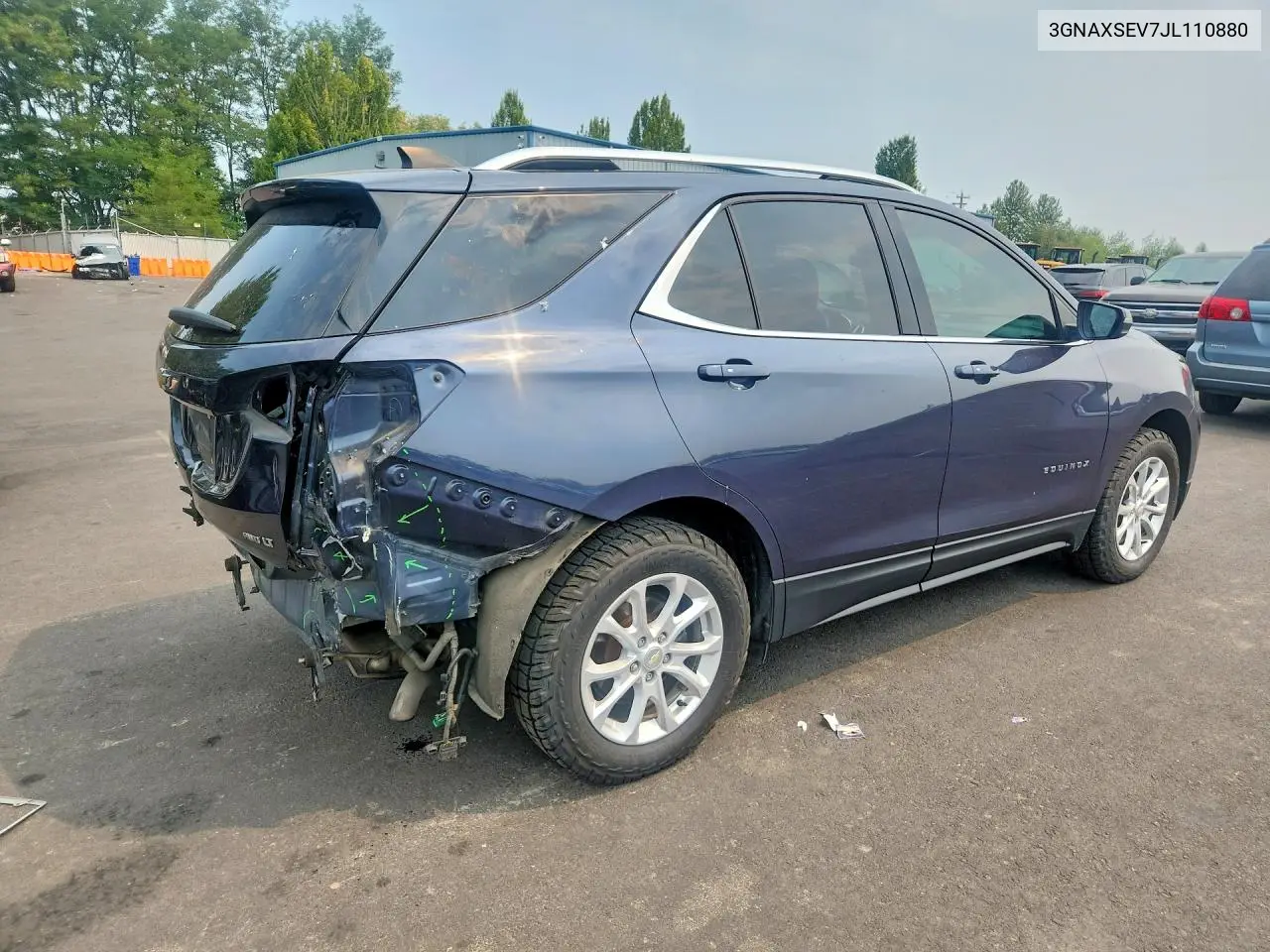 2018 Chevrolet Equinox Lt VIN: 3GNAXSEV7JL110880 Lot: 61972156