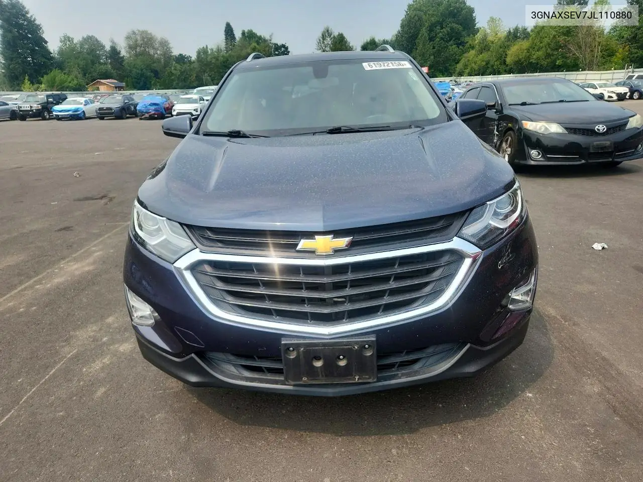 2018 Chevrolet Equinox Lt VIN: 3GNAXSEV7JL110880 Lot: 61972156