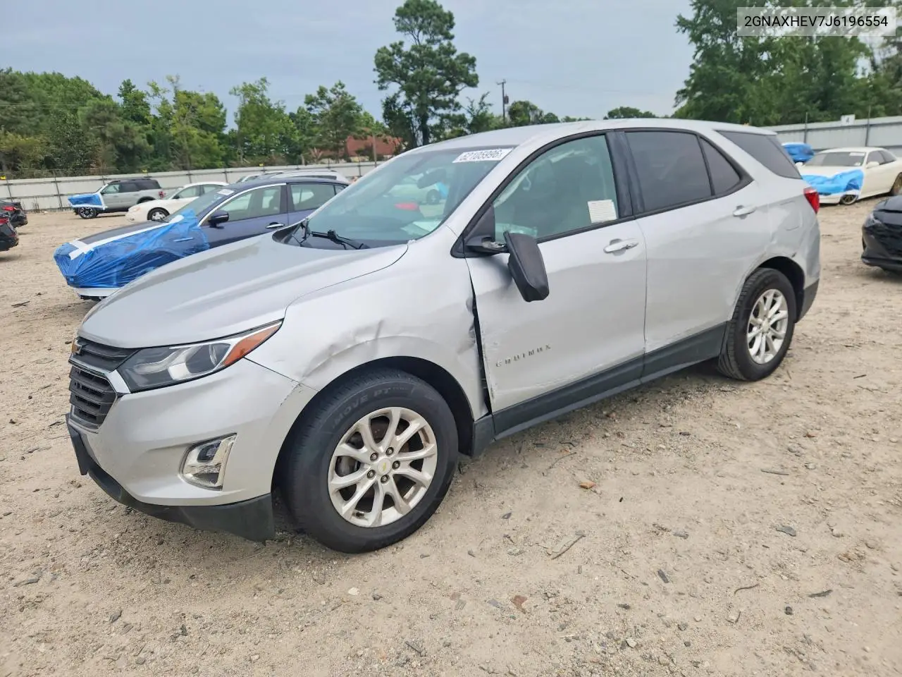 2018 Chevrolet Equinox Ls VIN: 2GNAXHEV7J6196554 Lot: 62105996