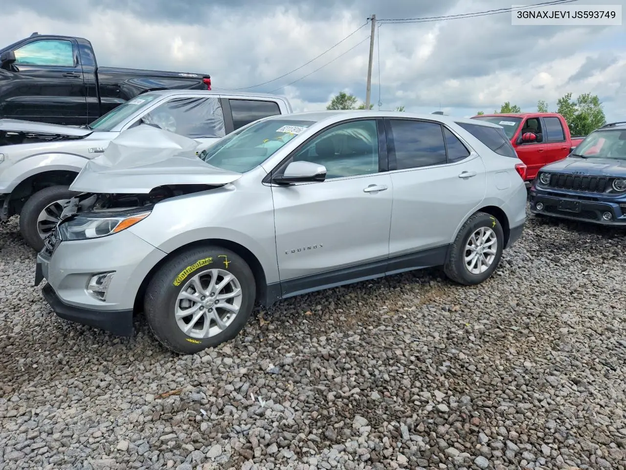 2018 Chevrolet Equinox Lt VIN: 3GNAXJEV1JS593749 Lot: 62117916
