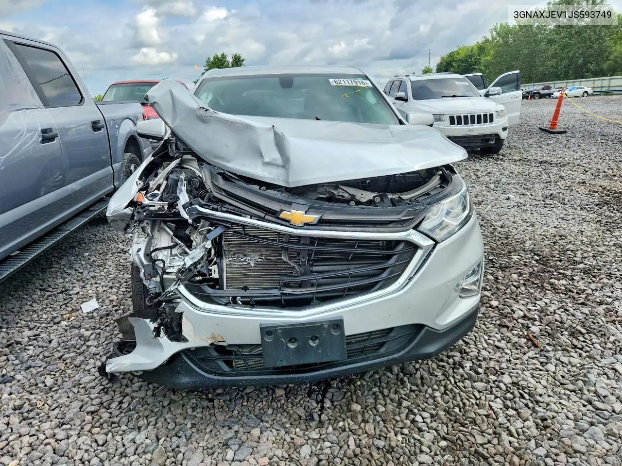 2018 Chevrolet Equinox Lt VIN: 3GNAXJEV1JS593749 Lot: 62117916