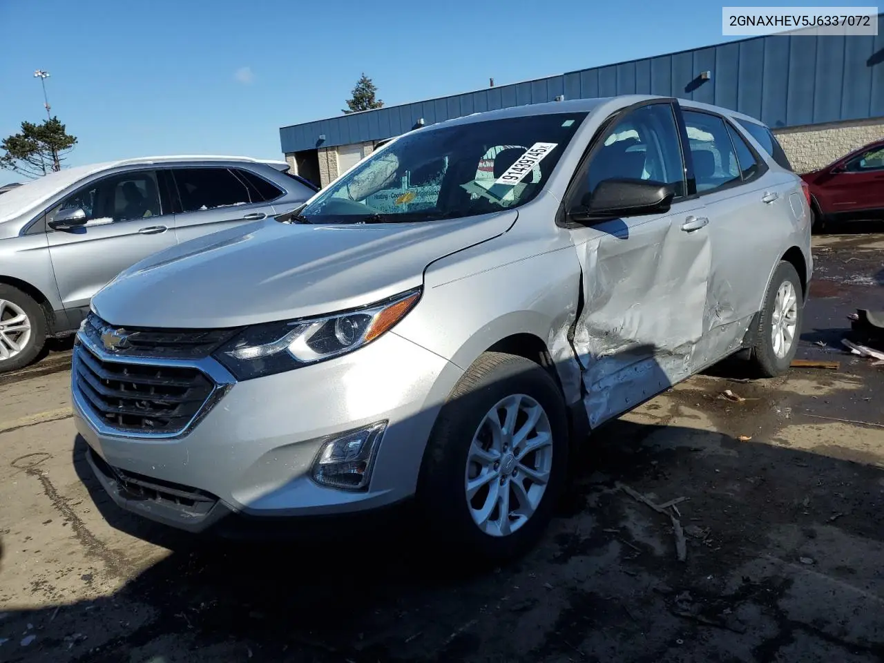 2GNAXHEV5J6337072 2018 Chevrolet Equinox Ls