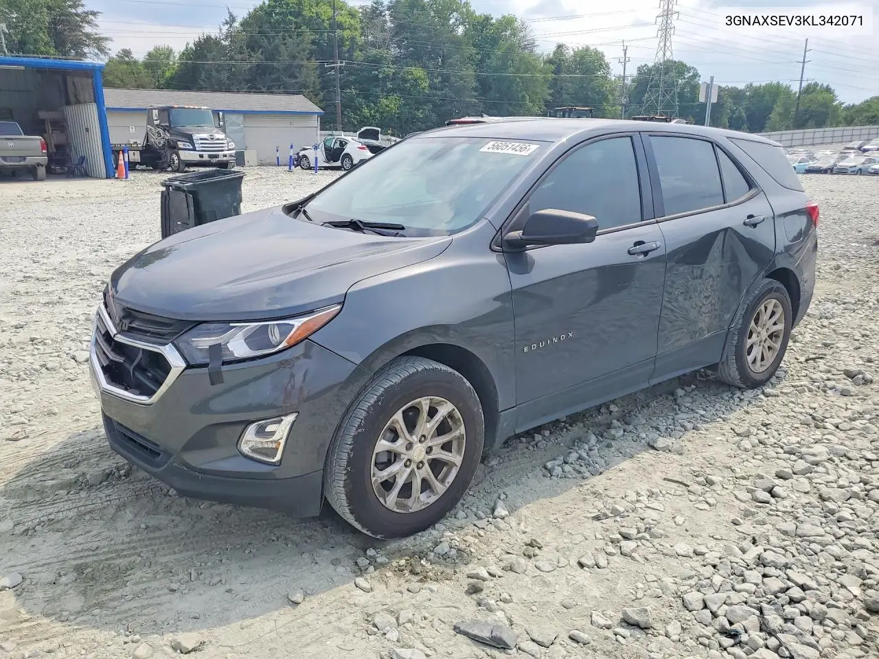 2019 Chevrolet Equinox Ls VIN: 3GNAXSEV3KL342071 Lot: 56051456