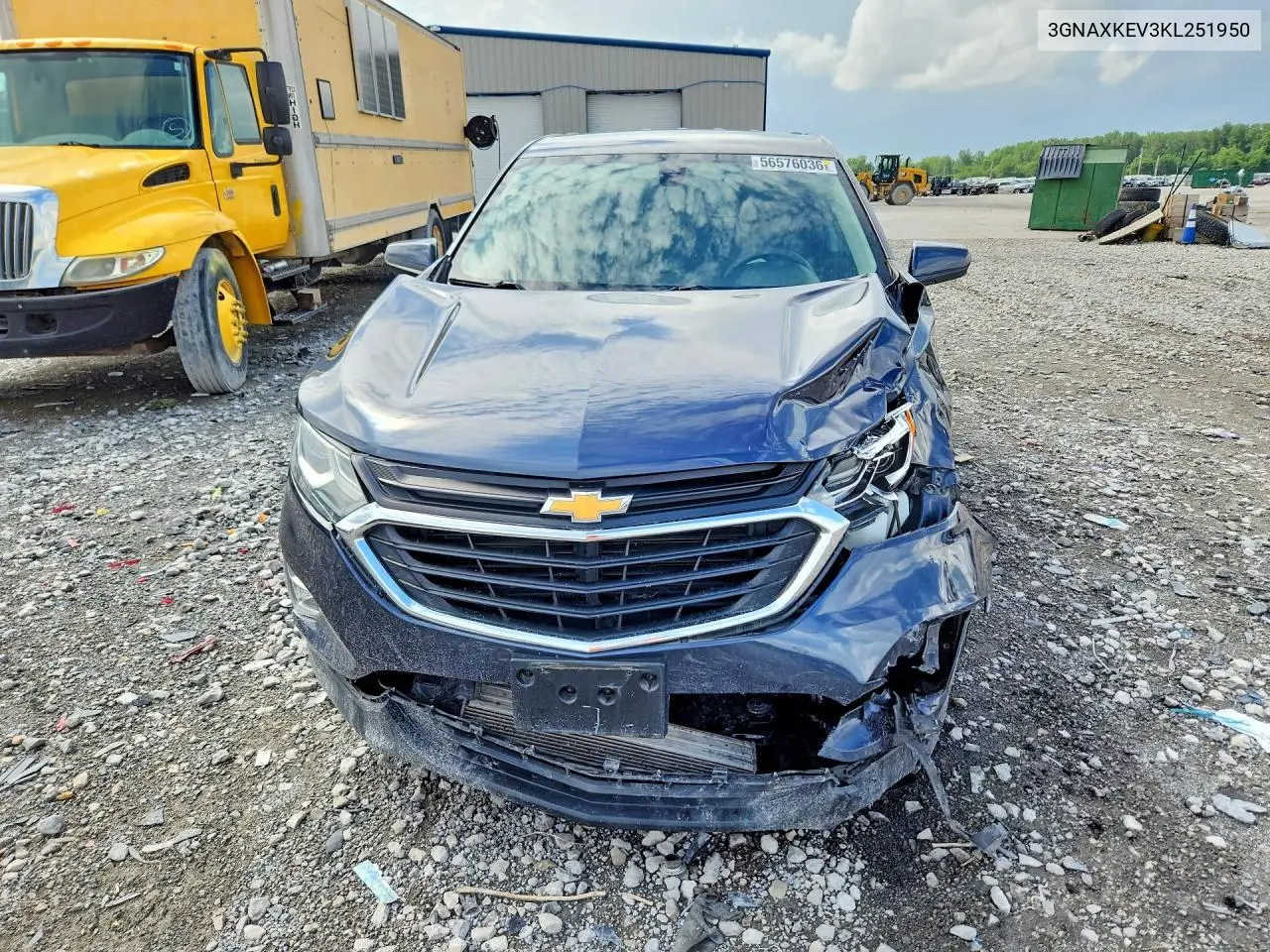2019 Chevrolet Equinox Lt VIN: 3GNAXKEV3KL251950 Lot: 56576036