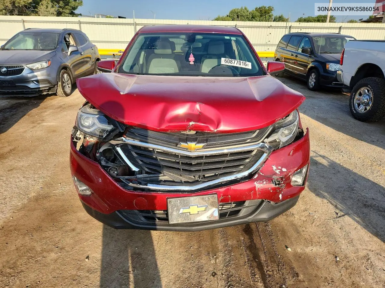 2019 Chevrolet Equinox Lt VIN: 3GNAXKEV9KS586054 Lot: 60877016
