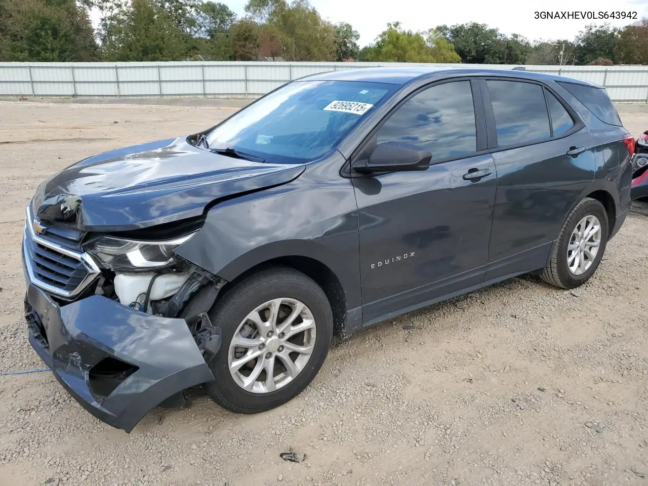 3GNAXHEV0LS643942 2020 Chevrolet Equinox Ls
