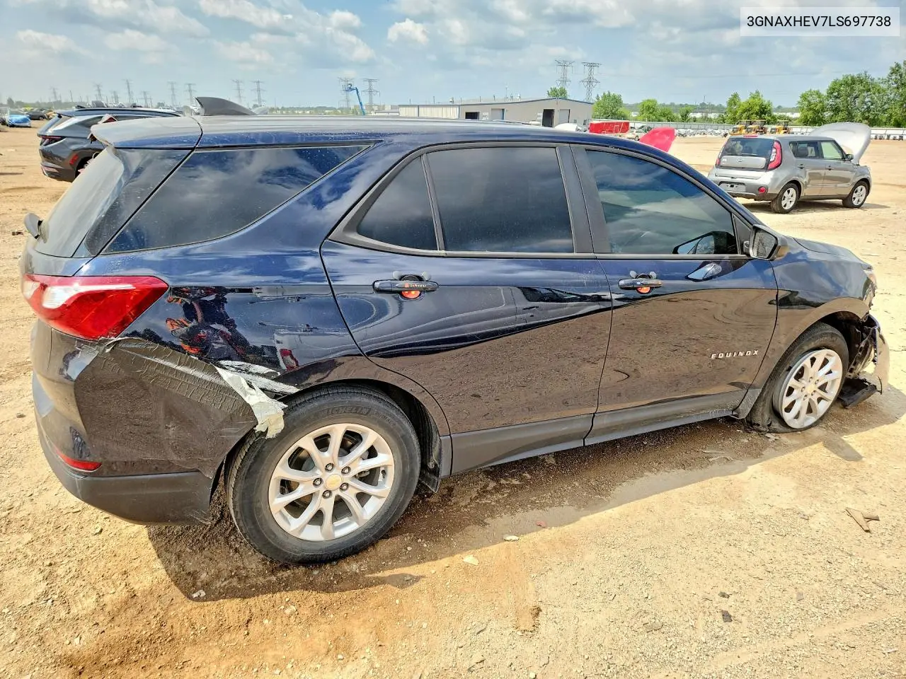 2020 Chevrolet Equinox Ls VIN: 3GNAXHEV7LS697738 Lot: 61115846