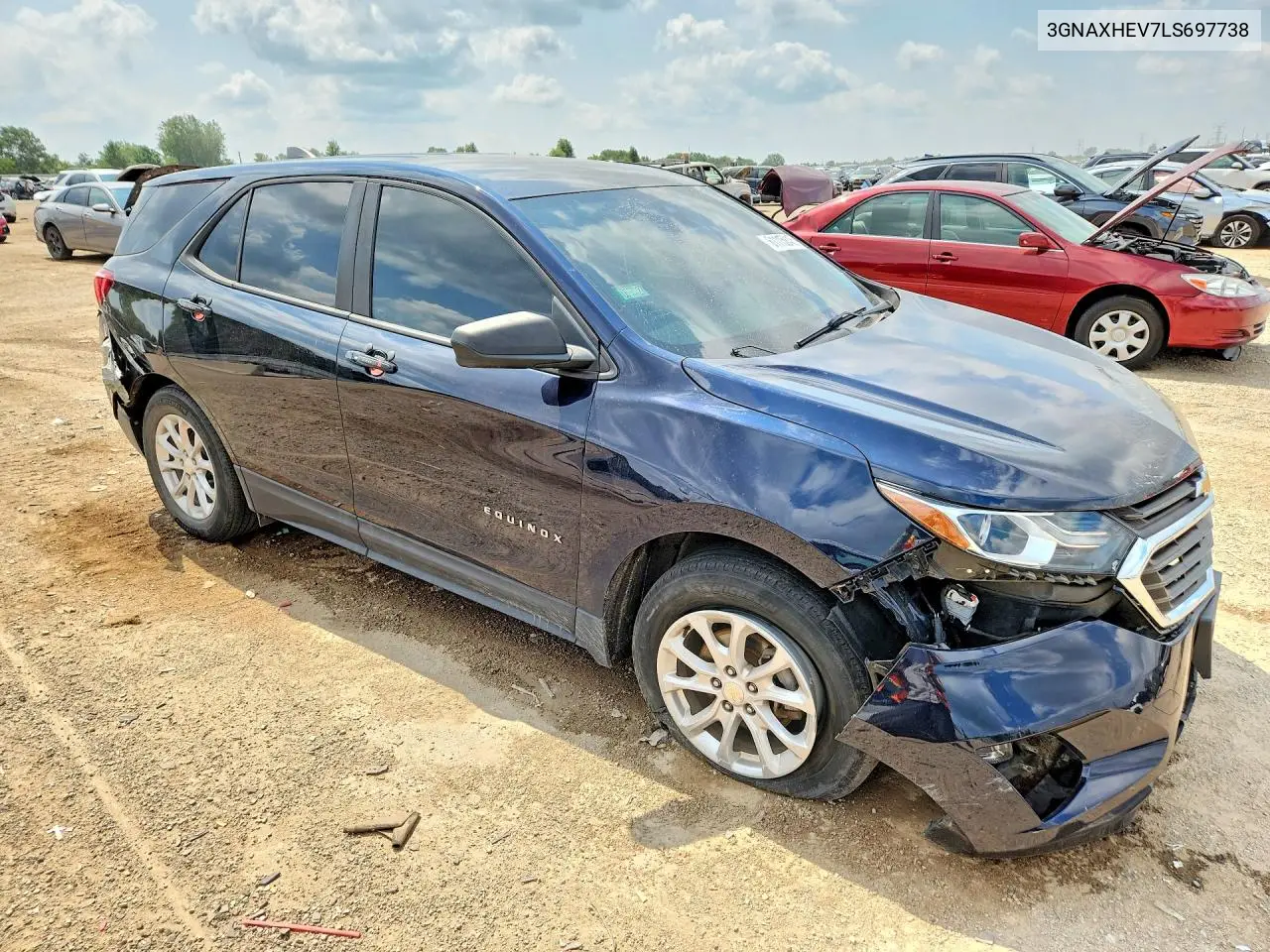 2020 Chevrolet Equinox Ls VIN: 3GNAXHEV7LS697738 Lot: 61115846