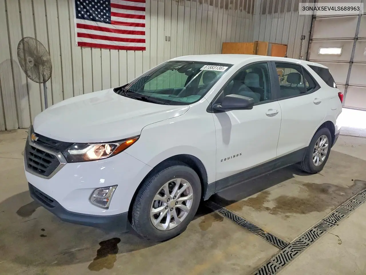 2020 Chevrolet Equinox VIN: 3GNAX5EV4LS688963 Lot: 61883136