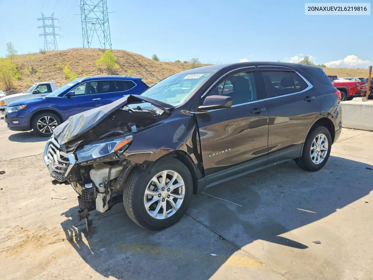 2020 Chevrolet Equinox Lt VIN: 2GNAXUEV2L6219816 Lot: 62005516