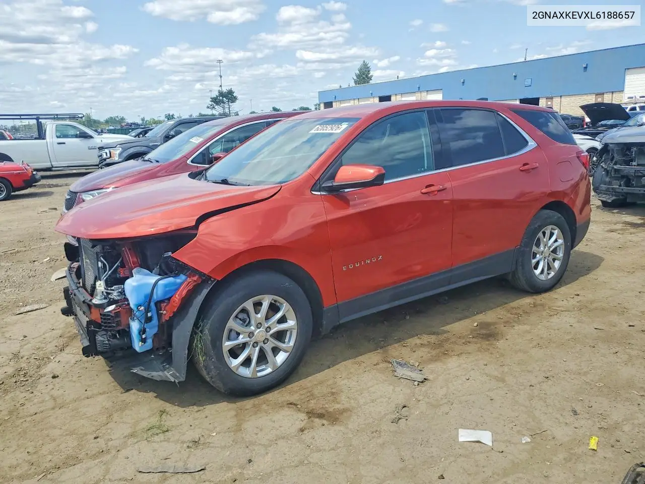 2020 Chevrolet Equinox Lt VIN: 2GNAXKEVXL6188657 Lot: 62052926